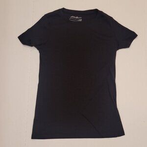 Women's Eddie Bauer Short Sleeve Favorite Crew Neck Pre-Owned Medium Black
